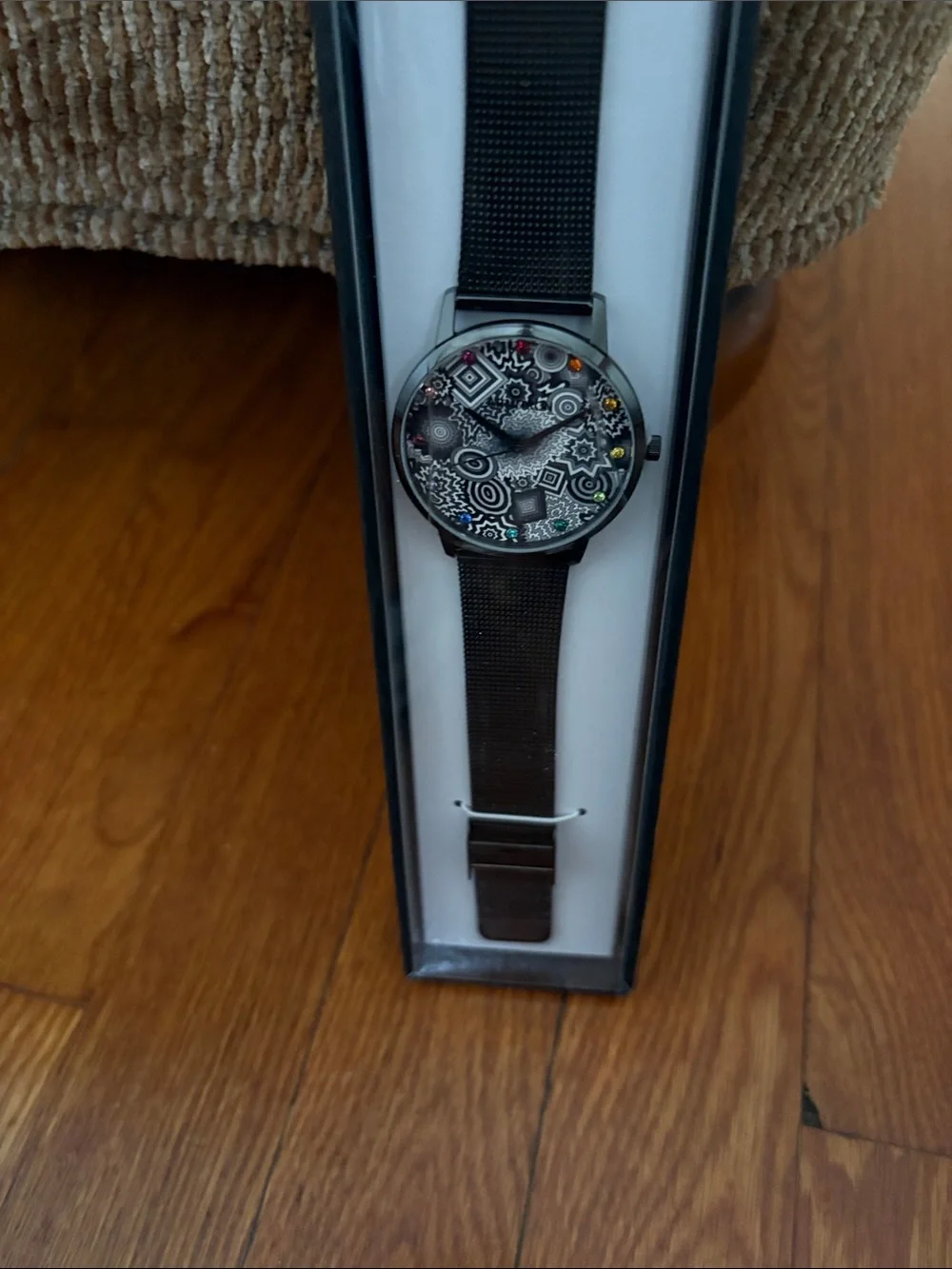 Armitron Jen Stark Artistry AC/1000TIJS Unisex Black Ultra Thin Round Watch
